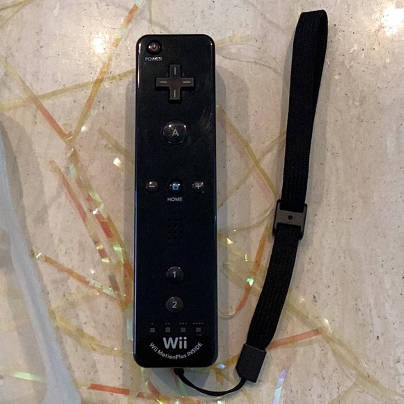 Nintendo Wii Remote With Motion Plus Inside Controller Black Original - Picture 2 of 10